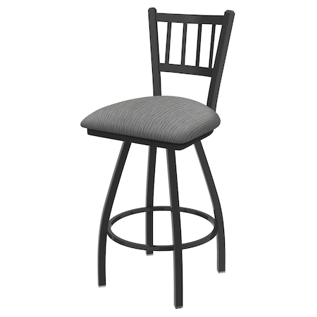 Holland Bar Stool Co 30" Swivel Bar Stool, Pewter Finish, Graph Seat X810
